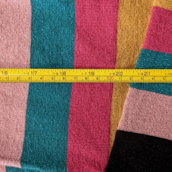 Sparkle Striped "Nine West" Sweater Size XL - Picture 11 of 11